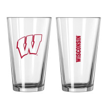 Logo Brands 244-G16P-1 16 oz Wisconsin decalrs Gameday Pint Glass