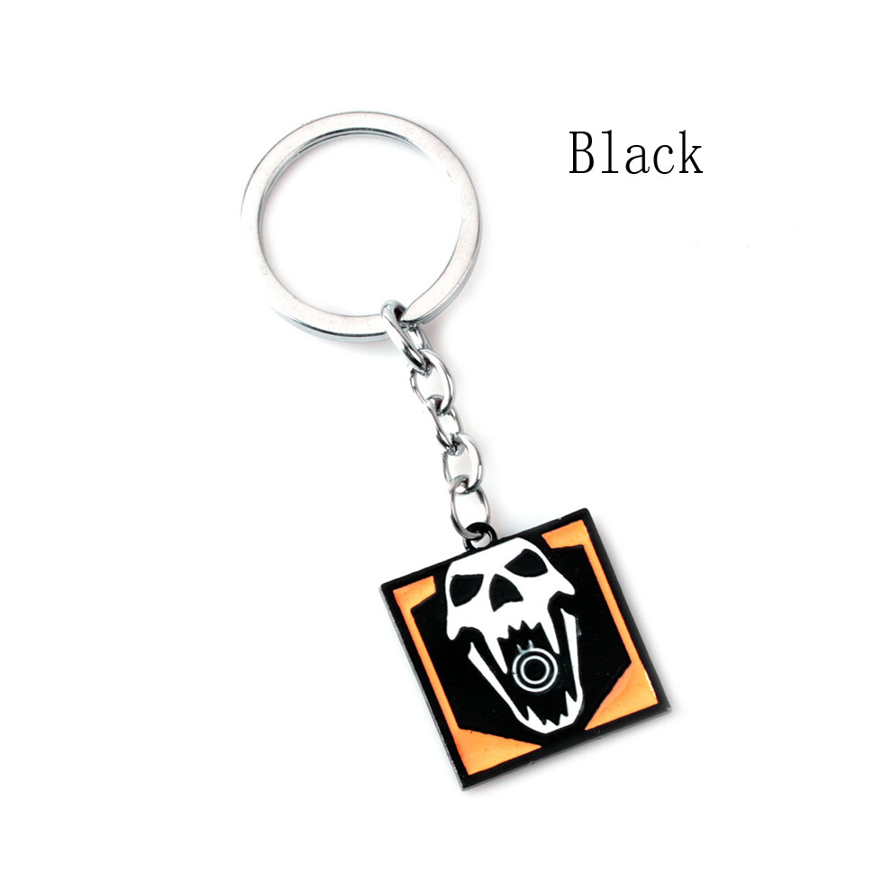 (Black) Video Rainbow Game Six Siege Action Figure Blitz Jager Bandit Keychain Keyring Black