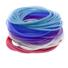 72 STK Silikone Jelly Armb?nd til teenagepiger Gummib?nd til kvinder H?r i 6 farver Damearmb?nd og h?rb?nd Neon festfavoritter til teenagere 80'e