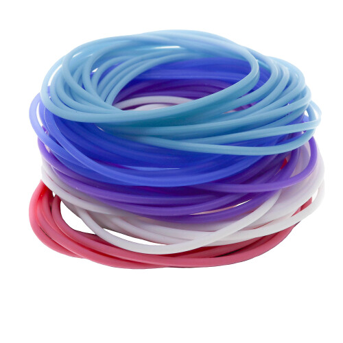 72 Τεμ. Σιλικόνης Jelly Βραχιόλια για Έφηβες, Λάστιχα Μαλλιών σε 6 Χρώματα