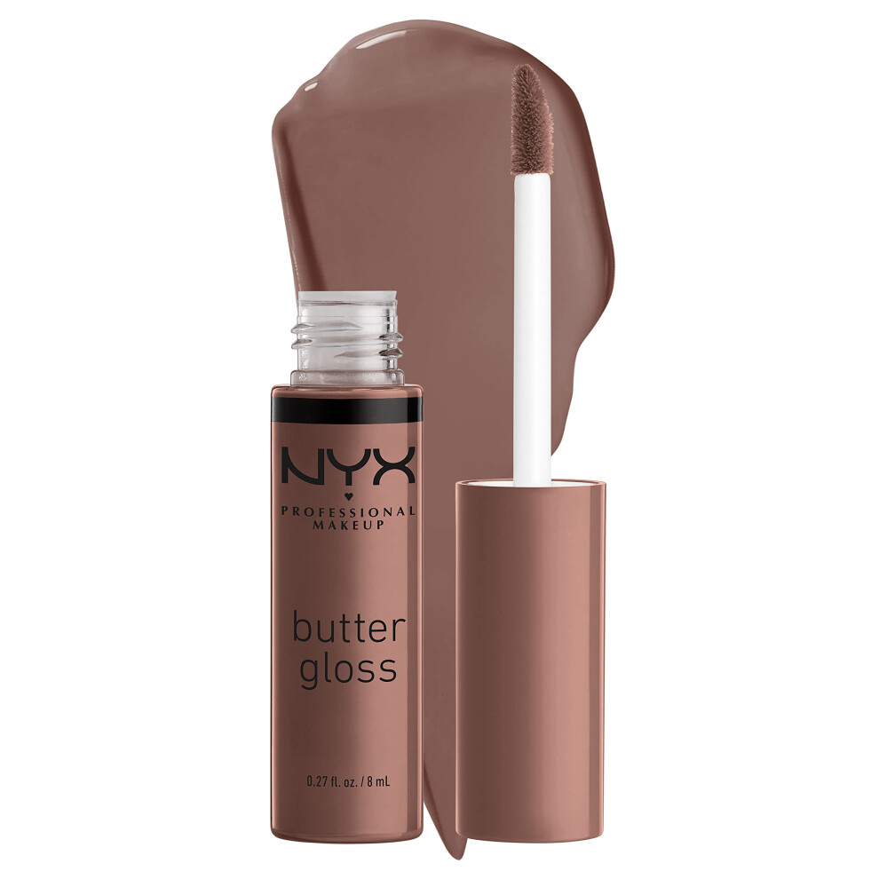 Photos - Lipstick & Lip Gloss NYX PROFESSIONAL MAKEUP Butter Gloss Brown Sugar Non-Sticky Lip Gloss - Cinnamon Roll K3268800 (Grey Brown)