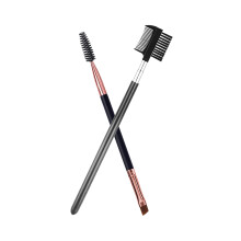 Duo-Augenbrauenpinsel, Augenbrauenpinsel, Wimpernkamm und Augenbrauenpinsel, professionelles abgewinkeltes Augenbrauenpinsel- und Spoolie-Pinsel-Set.