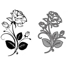 XMYXCRAFT 1 Stck Rosenblume Metallstanzformen Frhlingsblumenbltter Kartenstanzformen Schnittschablonen fr DIY Scrapbooking Album Dekorative Prge