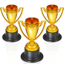 3 stuks Mini Trofee? Gouden Kleine Trofee Cups Plastic Award Trofee Winnaar Trofee? voor Kinderen Sport Beloningen Winnende Prijzen Competities Cerem