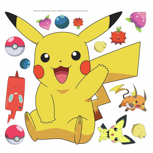 RoomMates RMK4821GM Αυτοκόλλητο Τοίχου Pikachu Γιγαντιαίο 2