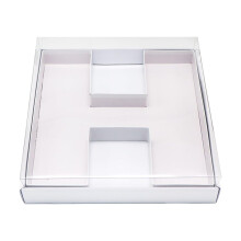 Wenpack 12 """" Kartongbrevformade Mache Dekorativa jordgubbar Fyllningsbara godis Blomlda med klart lock (White H)