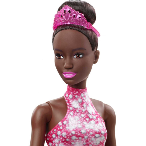 Barbie Κούκλα Barbie Χειμερινών Σπορ Πατινάζ (30 εκ.) με Ροζ Φόρεμα και Βραβείο 1