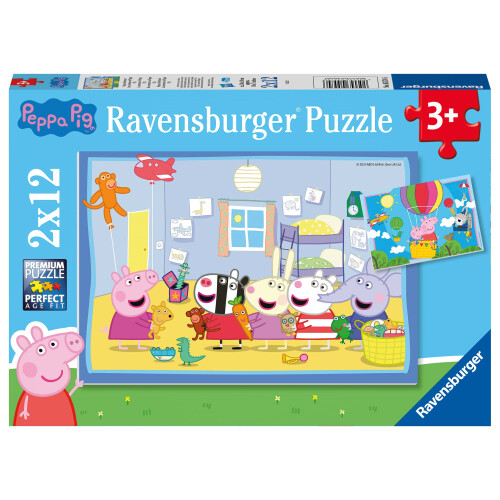 Ravensburger Puzzles 2 x 12 pièces : Les aventures de Peppa Pig