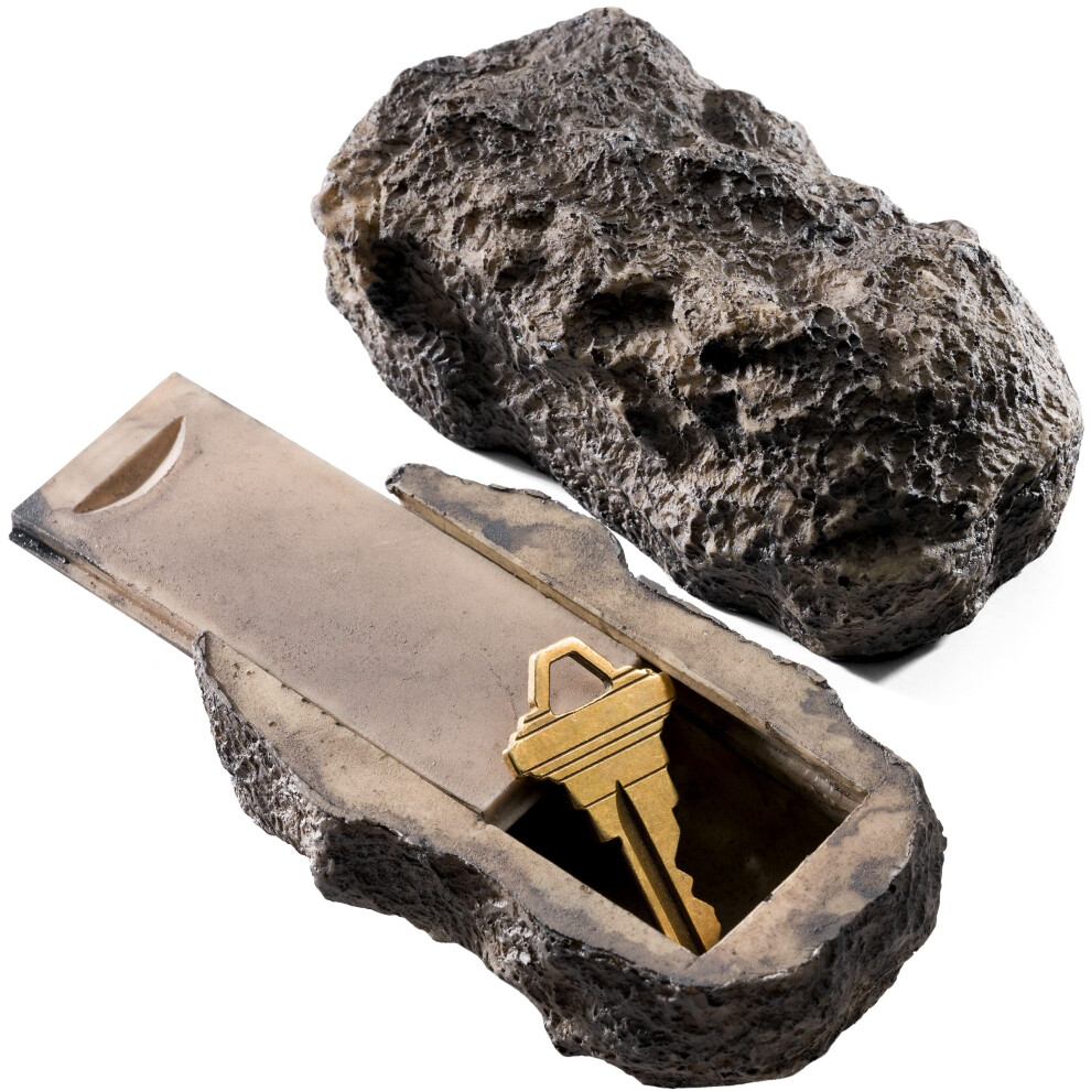 Ram-Pro 2Pc Hide-A-Spare-Key Fake Rock - Looks & Feels Like Real Stone - Safe For Outdoor Garden Or Yard Geocaching 840195611199