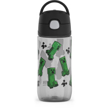 THERMOS FUNTAINER 16 oz Πλαστικό Μπουκάλι Υδροδότησης με Στόμιο, MINECRAFT