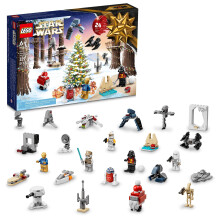 LEGO STAR WARS 2022 Advent Calendar 75340 Building Toy Set for Kids Boys and Girls Ages 6+ 8 Characters and 16 Mini Builds (329 Pieces)