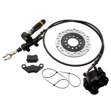Hydraulisch Achter Schijfremklauw Systeem Pads Schijfrotor Voor 150cc 200cc 250cc Dirt Bike Quad ATV Gokart Go Kart Dune Buggy (ZWART)