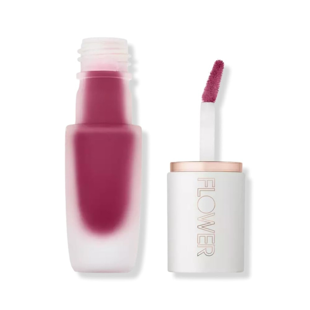Bloemschoonheid Flower Beauty By Drew Barrymore Perfect Pout Lip Color - Soft Matte Finish - Liquid Lipstick - Comfortable + Lightweight Feel (Fig)
