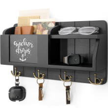 Rebee Vision Moderner Schlsselhalter fr die Wand Post-Organizer-Wandhalterung mit Kreidetafel und Sprchen Heimdekoration fr den Eingangsberei
