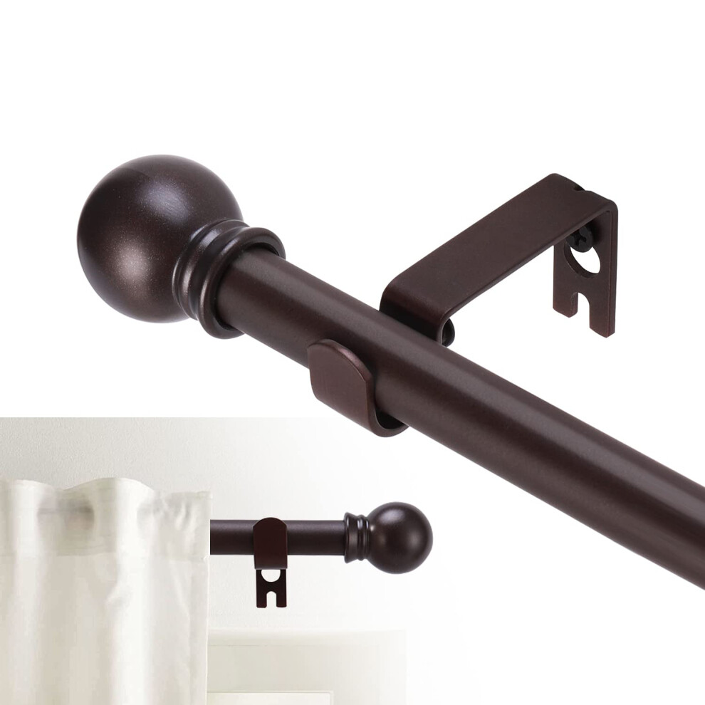 GXOACKJ Curtain Rods for windows 48 to 84-93 inch 5/8 inch Decorative Curtain Rod Set Brown Splicing Heavy Duty Metal Curtain Rod with Brackets-image-OPC-PFT2J55-NEW