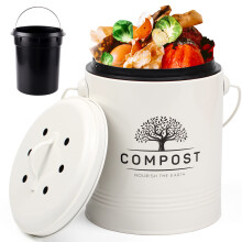 Perfnique Kitchen Compost Bin  13 Gallon Countertop Compost Bin with Lid  Indoor Compost Bucket Includes Inner Bucket Liner and