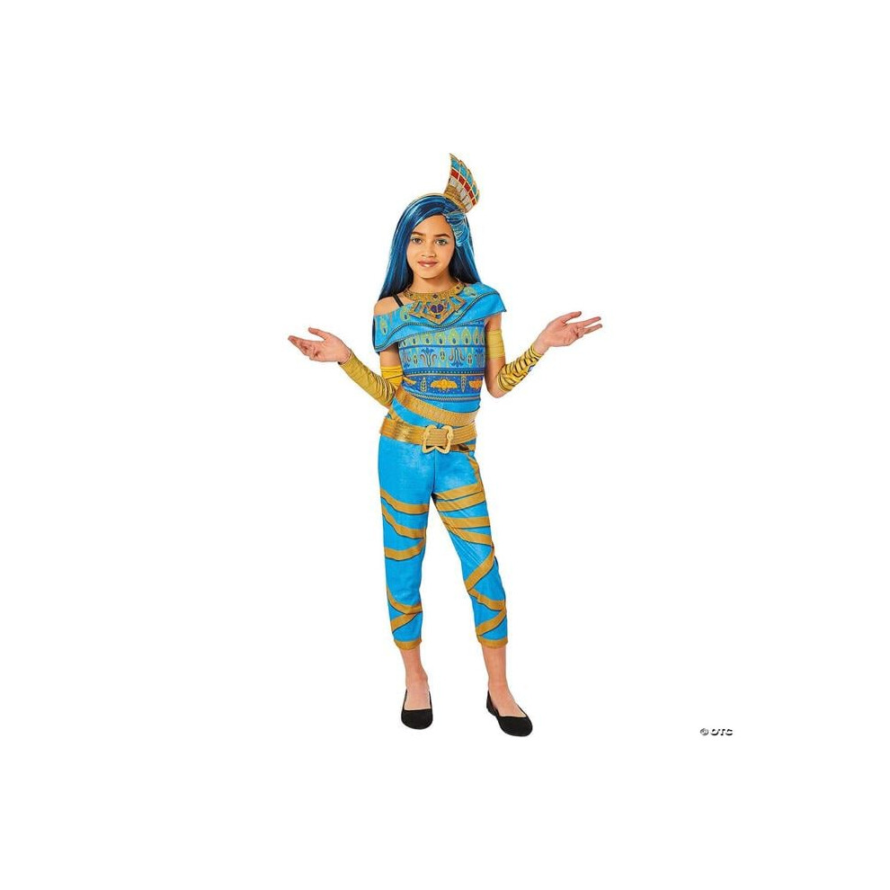 Photos - Fancy Dress Fun World FW106292L Kids Girls Monster High Blue & Gold Cleo De Nile Costume - Large Blue,Gold FW106292L