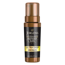 Jergens Self Tanner Natural Glow Natychmiastowe słońce Bezsłoneczny mus do opalania Szybka pianka samoopalająca Ultra Deep Brozne 6 Oz