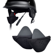 Generturbo halv hjelm ?repuder h?jttalerlommer 1/2 hjelm ?re d?kning med velcro fantastisk til at reducere vindst?j og beskytte ?rer