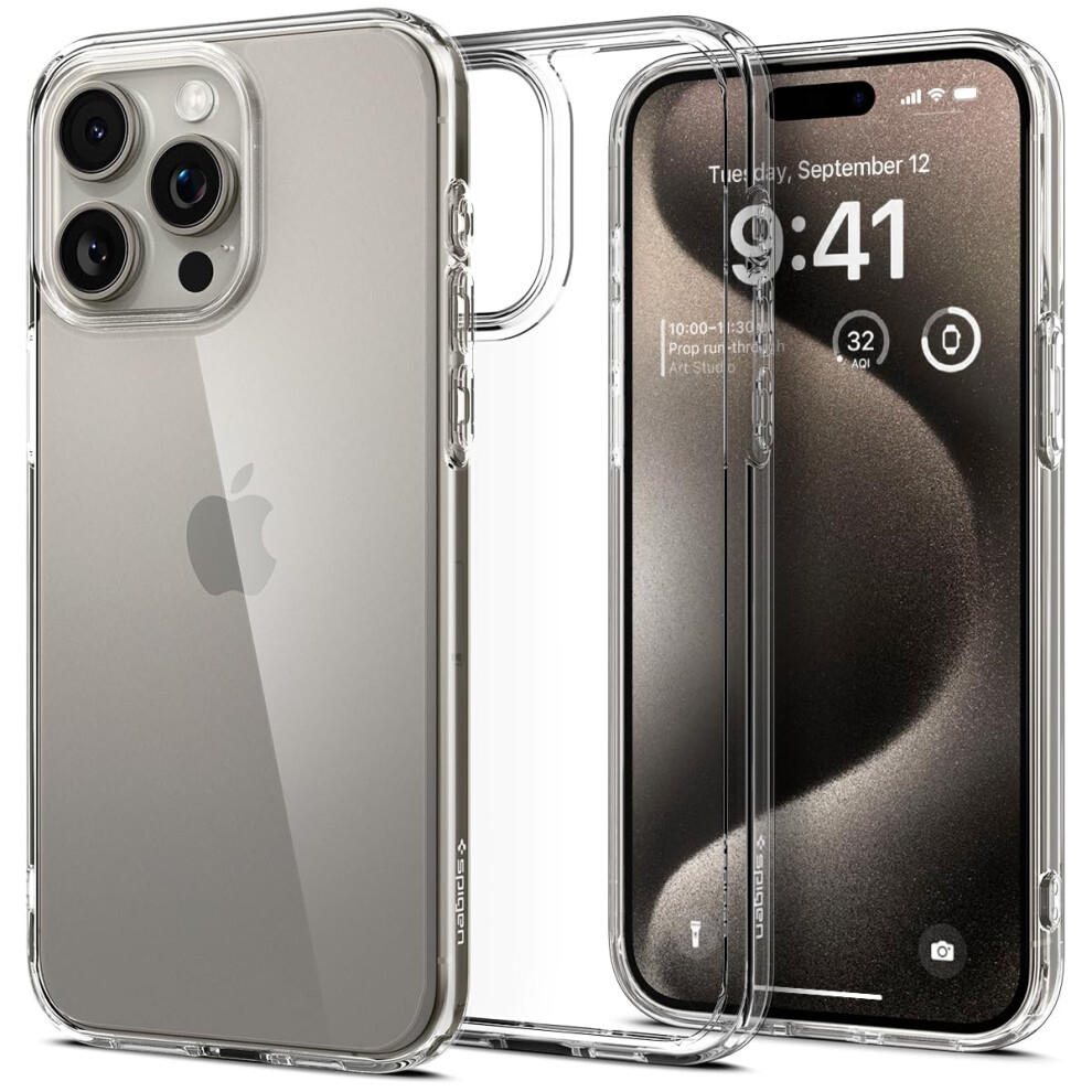 Spigen Ultra Hybrid Designed for iPhone 15 Pro case (2023)  Anti-Yello