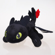 (35cm/13.78in)Wie man deinen Drachen trainiert Thema Anime Charaktere Toothless Plüschspielzeug Kissen Puppe
