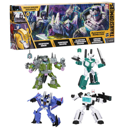 Hasbro Pack de 4 figurines Transformers Buzzworthy Bumblebee Troop Builder Multipack D   cep