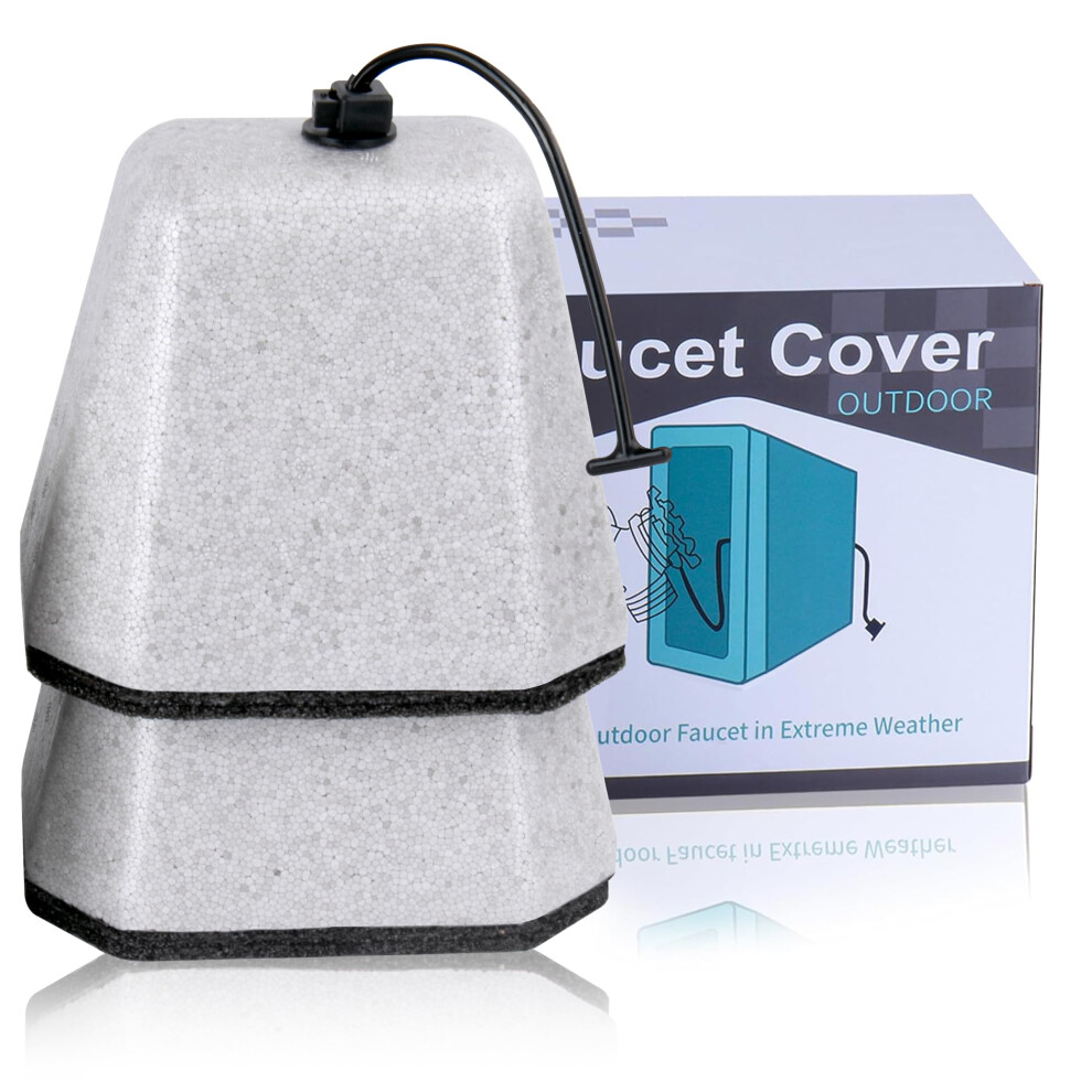 Manumarine Outdoor Faucet Covers For Winter Freeze Protection Foam Spigot Covers Winter Insulated For Outside Hose Bib Cover For Winter (2 Pack) 6974515290086