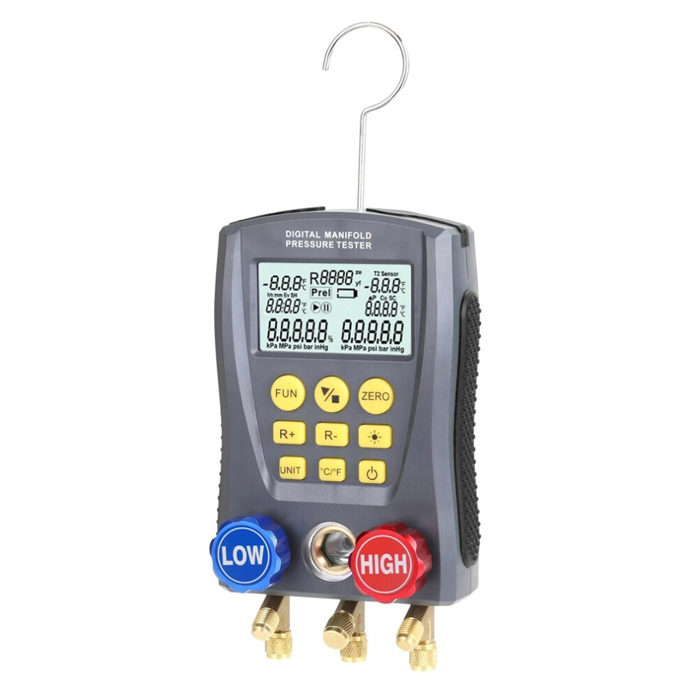Pressure Gauge Refrigeration Digital Vacuum Pressure Manifold Tester Meter Hvac Temperature Tester Digital Manifold Gauge Meter Hvac Vacuum Pressure 6942424338762