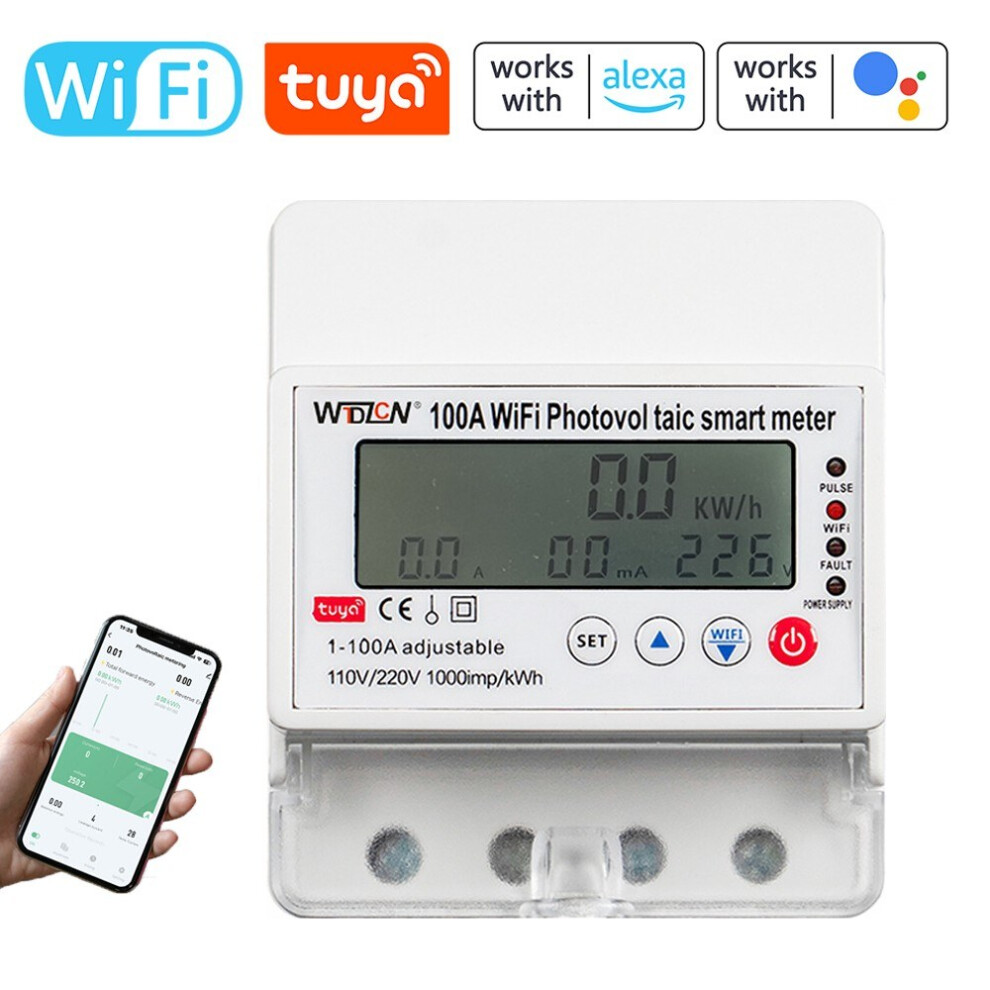 Tuya Wifi Intelligent Photovoltaic Meter Breaker Timer Multifunctional Solar Bidirectional Hour Meter Home Electronic Appliances Remote Controller 6942424338823