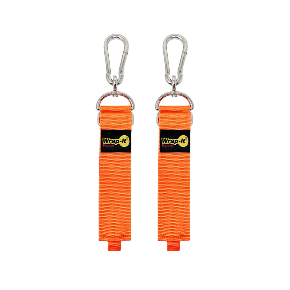 Lon Popruhy Hook 'N Hang Wrap-It - 24"""" (2 Balen) Blaze Orange - Popruhy S Karabinou K Pouit Jako Drk Prodluovacho Kabelu Popruhy Pro Velk-image