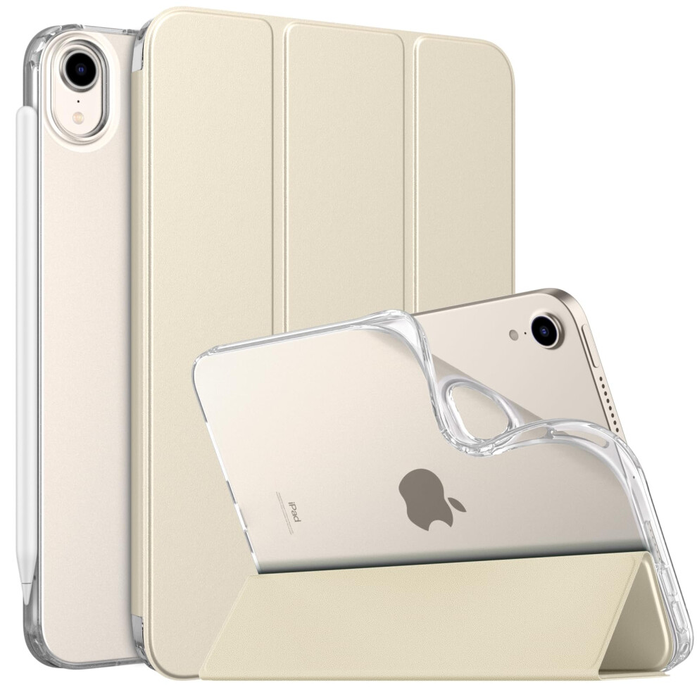 Custodia Moko Per Ipad Mini 6 2021 (6A Generazione, 8,3 Pollici) In Tpu Morbido, Con Retro Traslucido Satinato, Sottile E Intelligente, Con Suppo-image