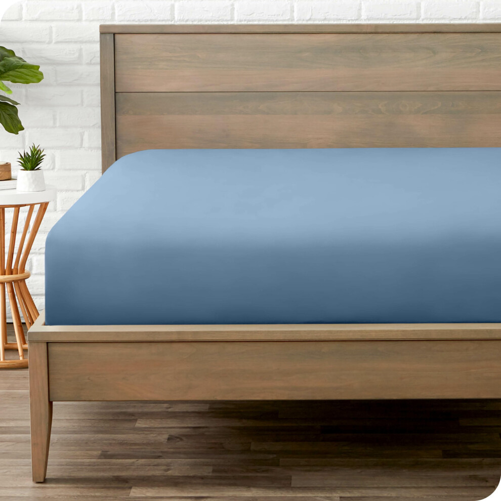 Drap-housse Bare Home King Size - Microfibre Premium 1800 - Ultra-doux - Luxe h   telier - Poche profonde - R   sistant et durable (King Coronet Blue)
