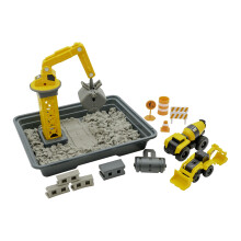 CAT Construction Toys Dig N' Build Concrete Playset with 12 OZ of Compound - Storage Container