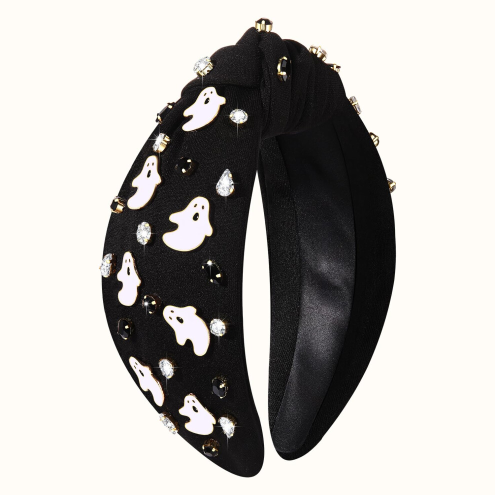 NVENF Accessoires de bandeau d'Halloween pour femmes Bandeaux de citrouille perl   s Ghost Boo Bandeau nou    en cristal strass Cadeaux Ghost 6