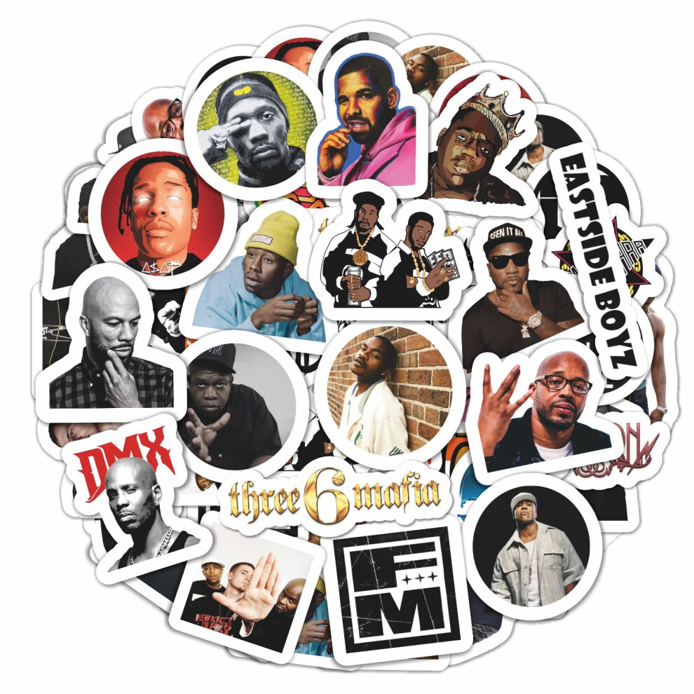 Bulbacraft 100 Pezzi Adesivi Rapper Adesivi Rap Giocattoli Rap Accessori Rap Adesivi Hip Hop Anni '90 Hip Hop Anni 2000 Musica Hip Hop