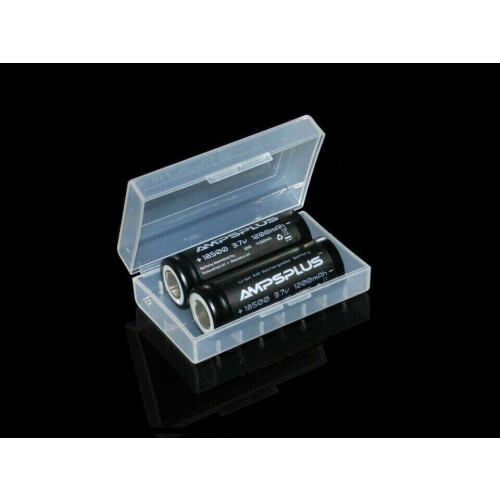 2x Ampsplus 18500 1200mAh 3.7V 12A Batteries Flat
