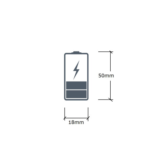 2x Ampsplus 18500 1200mAh 3.7V 12A Batteries Flat 1