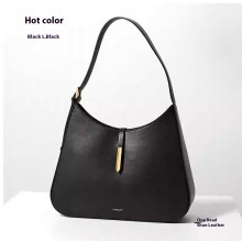 (Large black size) 2025 British Niche Demellier Shoulder Bag TOKYO Women's Commuter Leather Modern Bag Handheld Bag Bag