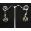 Real amber bee drop earrings, solid Sterling Silver. 4