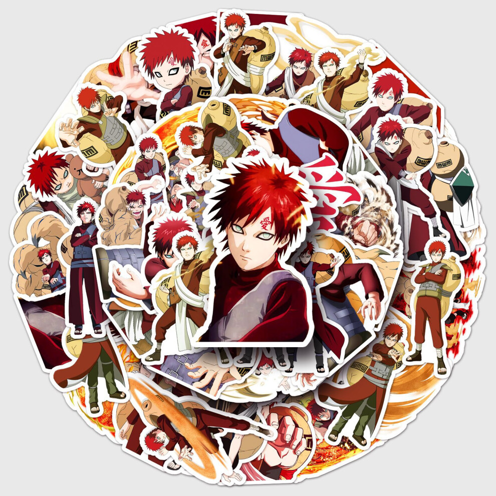 (MULTICOLOR) 50Pcs Anime Gaara Stickers DIY Stickers Scrapbooking Phone Luggage Skateboard Waterproof Decals