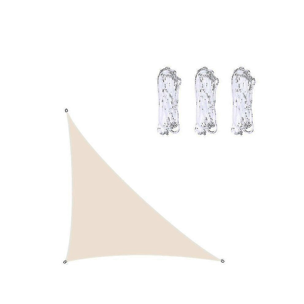 (3x3x4.3m, Beige) 3x3x4.3m/4x4x5.7m/5x5x7.1m Waterproof Sun Shade Sail Triangle For Garden Patio Outdoor Awings Canopy Pool Awning Camping Outdoor Umb-image-OPC-PG9Y8JP-NEW