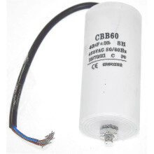 (As show, One size) Motor Capacitor, 450v Cbb60 40uf 50 / 60hz Motor Running Capacitor, 50/60 Hz For Universal 40uf Capacitor With 22cm Cable Connectors Tangrui