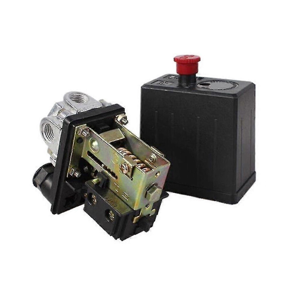 (As Show, One Size) Air Compressor Pressure Switch Control Valve 240V 175Psi Heavy Duty-Black 5063595951350