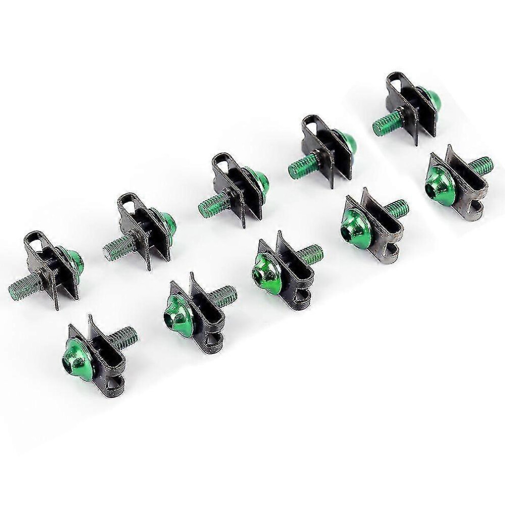 (A05, One Size) 10Pcs Motorcycle Scooter Aluminium M5 5Mm Fairing Bolts Fastener Clips Screw Spring Nuts Metal 5063595947797