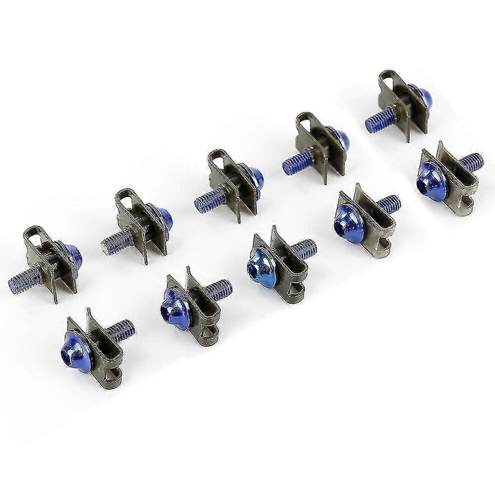(A04, One Size) 10Pcs Motorcycle Scooter Aluminium M5 5Mm Fairing Bolts Fastener Clips Screw Spring Nuts Metal 5063595947780