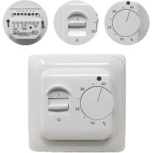 (As show, One size) Manual Underfloor Heating Thermostats 220v 16a, Electric Underfloor Heating Controller Mechanical Room Thermostat With Floor Sensor Probe1pc