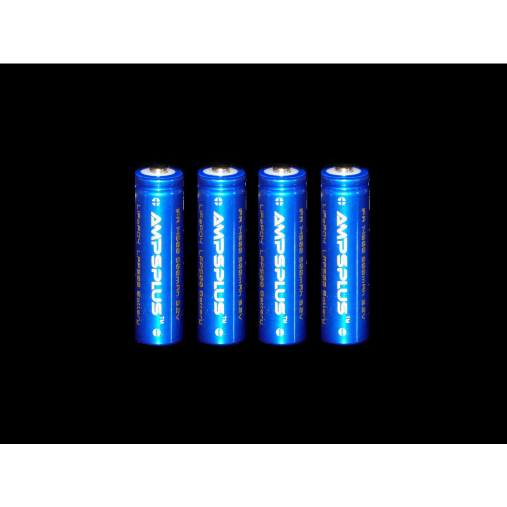 (4x 14500 3.2V 500mAh Battery) Solar Light 14500 3.2V 500mAh Rechargeable Battery
