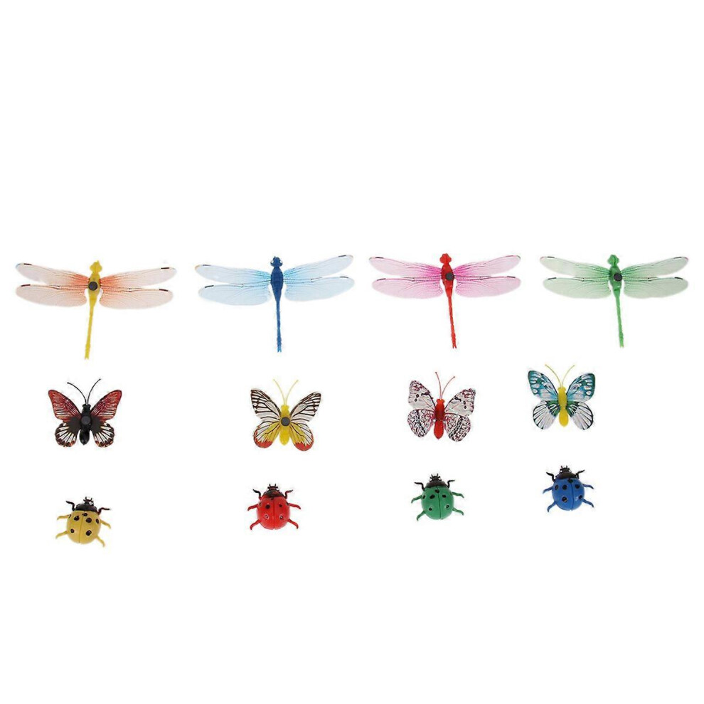 Kricely (As Show, One Size) 12Pcs Simulation Insect Refrigerator Magnets Dragonfly Magnetic Fridge Sticker Home Decor Accessories