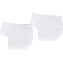 (As show, One size) LINJOU Moisturising Socks Silicone Gel Socks Sleeves , Reduce Pressure On Heel ,1 Pairs,white