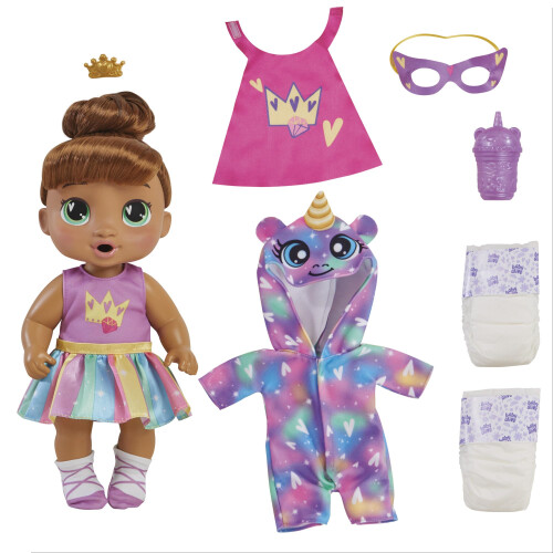 Baby Alive Baby Alive Super BFF Σοφία Ροζ Φόρεμα Κούκλα 11 ιντσών, Παιχνίδια για 3 χρονών και άνω